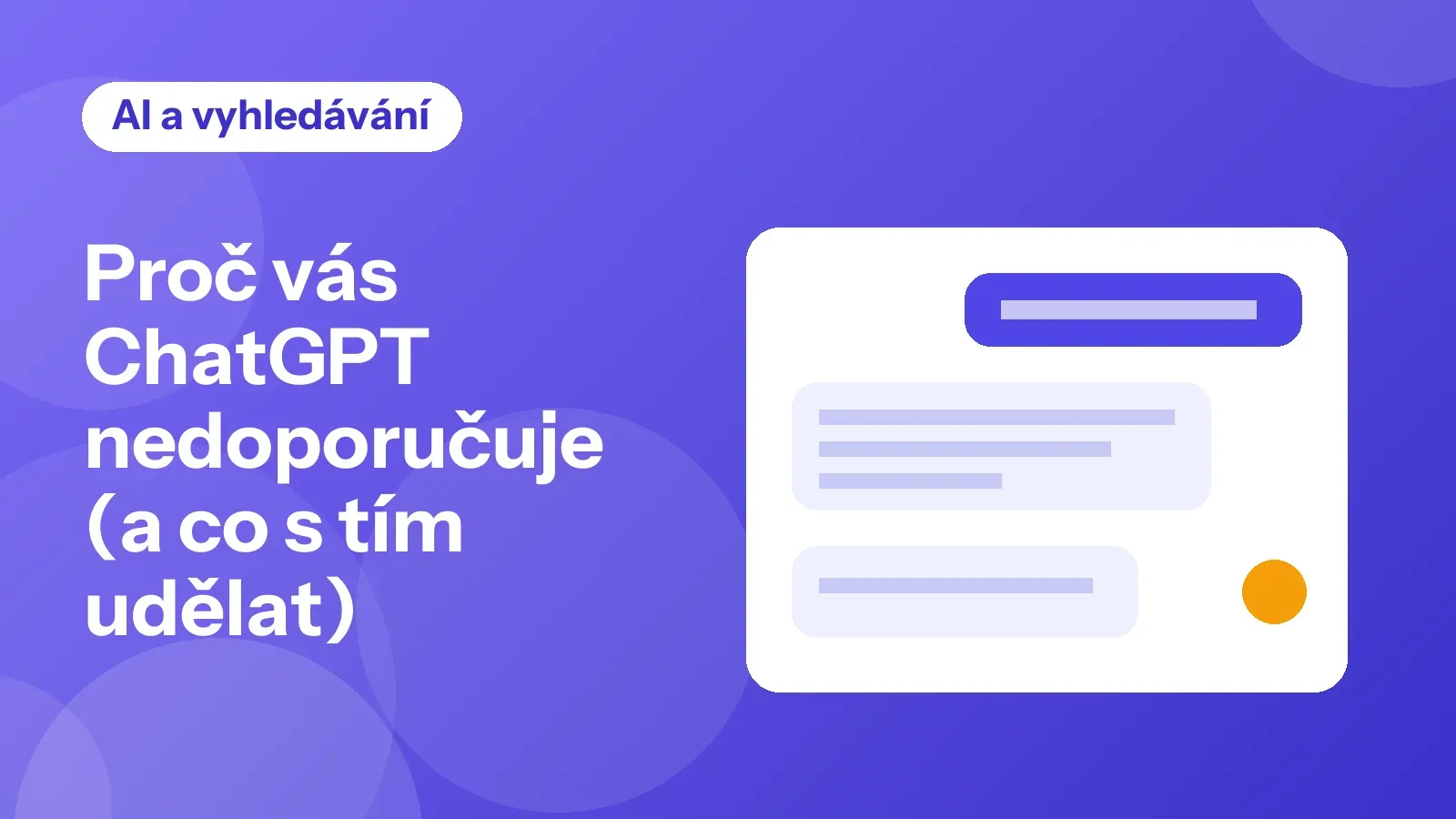Ilustrace: AI asistent vybírá firmy, které doporučí