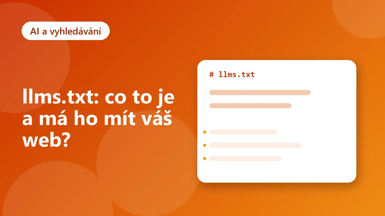 Ilustrace: soubor llms.txt se seznamem stránek webu
